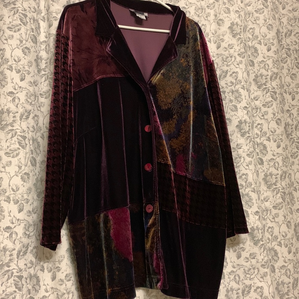 Vintage Velour Button Sweater